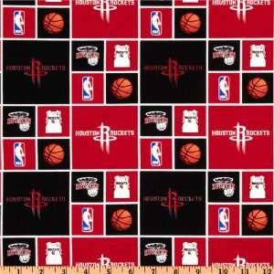  44 Wide NBA Cotton Broadcloth Houston Rockets Red/Black 
