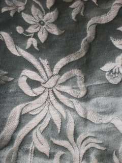 BATCH BEAUTIFUL ANTIQUE FRENCH SILK DAMASK early 1800s SOFT BLUE 