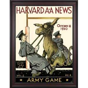  1930 Harvard Crimson vs. Army Black Knights 36 x 48 Framed 