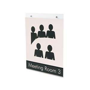    Sided Wall Sign Holder, Plastic, 8 1/2 x 11, Clea