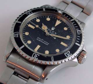 Rolex 1970 5513 Vintage Submariner James Bond Buzz Saw Era Watch Box 
