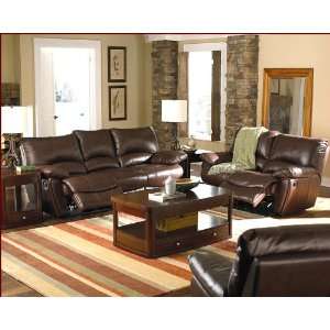  Clifford Brown Leather Double Reclining Sofa Set CO60028 