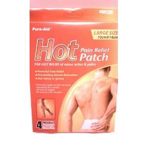 Hot Pain Relief Patch for Fast Relief of Minor Aches and Pains 4 