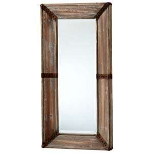   Design 04879 Williams Raw Iron and Natural Wood Mirror