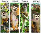 squirrel monkey bookmark book card wild animal figurine jungle