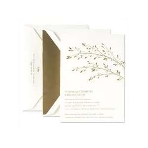   Pearl White Invitation Set with Delicate Branch