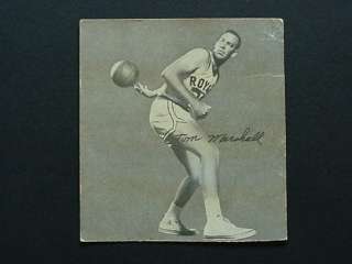 1958 59 Kahns Wieners Basketball Tom Marshall Royals  