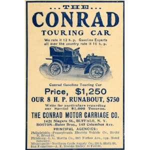  1903 Ad Conrad Motor Carriage Co. Gas Touring Car 