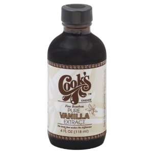 Cooks Extract, Pure Vanilla, 4 ounces:  Grocery & Gourmet 