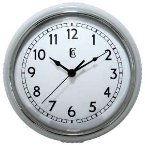  Geneva Clock Co Plastic Case White Dinette Wall Clock 9.5 