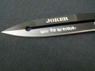   Assisted Opening Folding Knife Why So Serious imprinted on blade