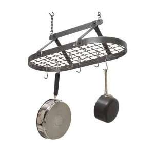  Decor Collection Classic Hammered Steel Oval Pot Rack 