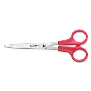  Wescott All Purpose Value Scissors, 7, Red Office 