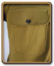 WW2 US Army EMs Mustard Wool Shirt S  