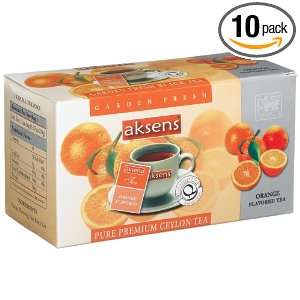 Aksens Pure Premium Ceylon Tea, Orange, 25 Count Teabags, 1.7 Ounce 