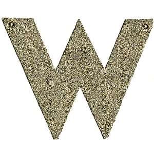    Silver Glass Glitter Letter W by Wendy Addison: Home & Kitchen