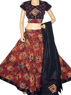 Ethnic Indian Lehnga Choli Chocolate Chaniya Lengha Ghagra Dress Skirt 
