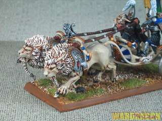 25mm Warhammer WDS painted High Elf White Lion Chariot v38  