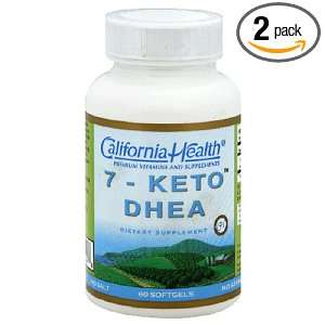   Health 7 Keto DHEA, 25 mg, 60 Softgels (Pack of 2): Health & Personal