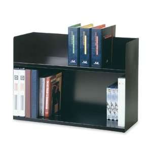  Two Tier Book Rack, 29 1/8x10 3/8x20, Black Office 
