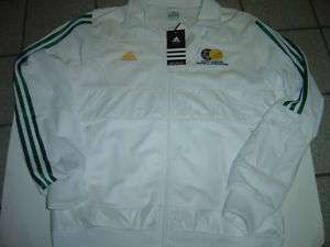 MENS ADIDAS SOUTH AFRICAN SOCCER WHITE TRACK JACKET M  