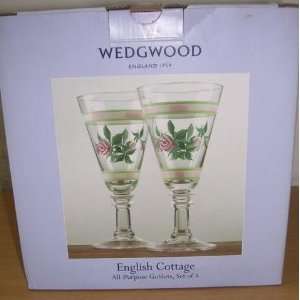  Wedgwood English Cottage 10oz Goblets Set of 4 NEW 