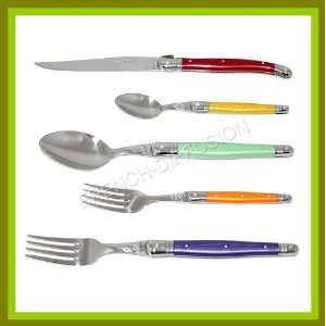   family quality dinner table colour cutlery setting for 6 people   with