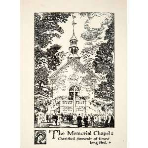   Canada Beaupre Steeple Architecture Art   Original In Text Lithograph