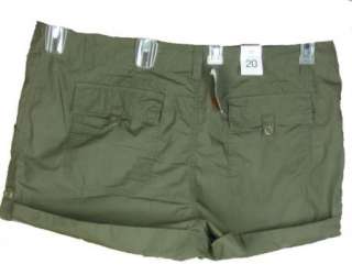   Gap Light Weight Cotton Green Shorts pockets tab cuffsNWT Sz 20  