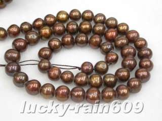 8mm near round coffee freshwater pearls loose beads  