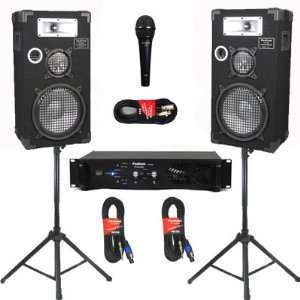   and Mic Set for PA DJ Home or Karaoke E1025SET Musical Instruments