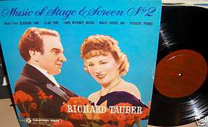 ODEON 10 LP: Richard Tauber Songs of Stage & Screen #2  
