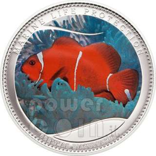 ANEMONEFISH Clownfish Marine Life Protection Silver Coin 5$ Palau 2011 