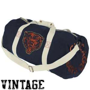   Chicago Bears Navy Blue Vintage Canvas Duffel Bag  : Sports & Outdoors