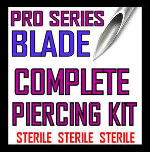 PRO STERILE Blade Needle Self Body Piercing Kit   NAVEL  