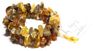 Genuine baltic amber memory wire bracelet for adult. 25.8 g  