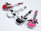 Lot of 4 New Electric GUITAR ROCK Music Instrument Enamel Silver 