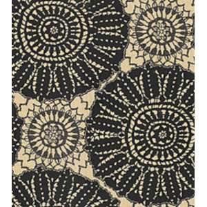 Waverly Sun N Shade Outdoor Fabric Sundial Black Sand Fabric:  