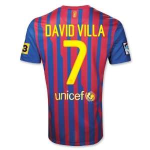 Nike Barcelona 11/12 DAVID VILLA Home Soccer Jersey:  