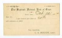 1877 Saybrook National Bank of Essex CT Postal Card  