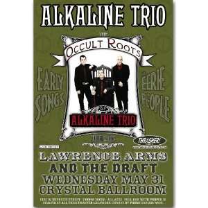 Alkaline Trio Poster   Grn Concert Flyer   Crimson Tour