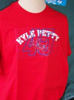 Kyle Petty #45 Wells Fargo Embroidered T Shirt NWT  