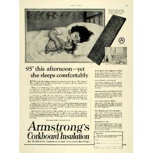  1925 Ad Armstrong Corkboard Insulation Heating Cooling 