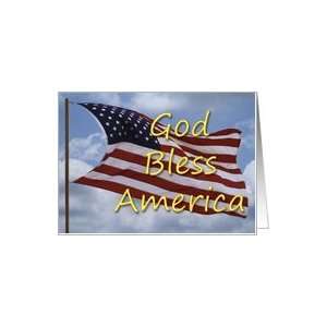  God Bless America, American Flag Card Health & Personal 