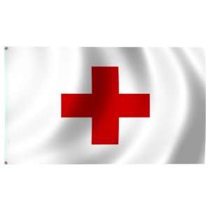  Red Cross Flag 2X3 Foot Nylon: Patio, Lawn & Garden