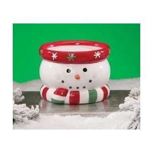   Holiday Cheer Snowman Ceramic Pillar Candle Holders: Everything Else
