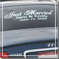 Personalized Just Married Wedding Car Decorations***  