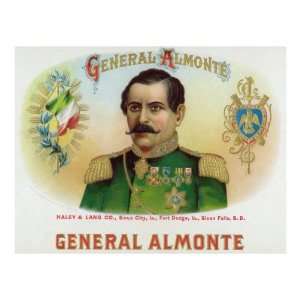  General Almonte Brand Cigar Box Label Premium Poster Print 