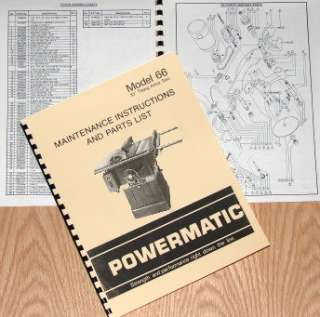 POWERMATIC 66 Table Saw Instruction & Part Manual  