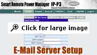 Email Server Setup Of The Pro Remote Power Switch IP P3 Model